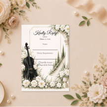 Casamento Romântico com Cello de Marfim Elegante