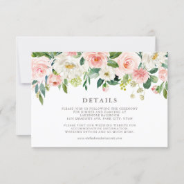 Cartão RSVP Casamento Romântico de Primavera de Aquarela Bloom