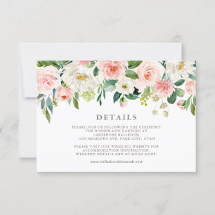 Cartão RSVP Casamento Romântico de Primavera de Aquarelas