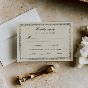 Cartão RSVP Casamento Romântico no Rancho Western