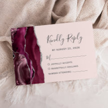 Casamento Rosa Bege Ágata Prata Burgundy Moderno