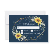 Casamento Russo Geométrico de Girassol e Marinho A