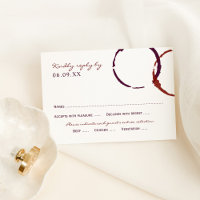 Casamento Rustic Dark Red Wine Stain