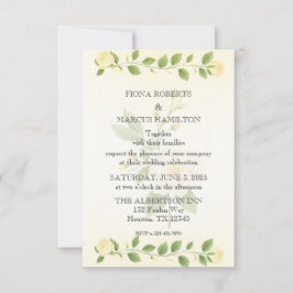 Cartão RSVP Casamento Rustic Floral Minimalista