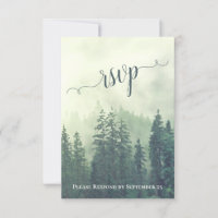 Casamento Rustic Green Pine Trees Mountain Woodlan