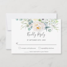 Casamento Rustic White Ivory Peony Floral Greenery