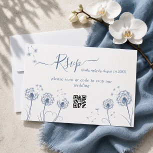 Cartão RSVP Casamento Rústico de Flores Silvestres Minimalista
