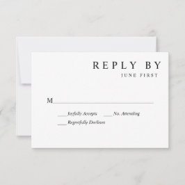 Cartão RSVP Casamento Simples