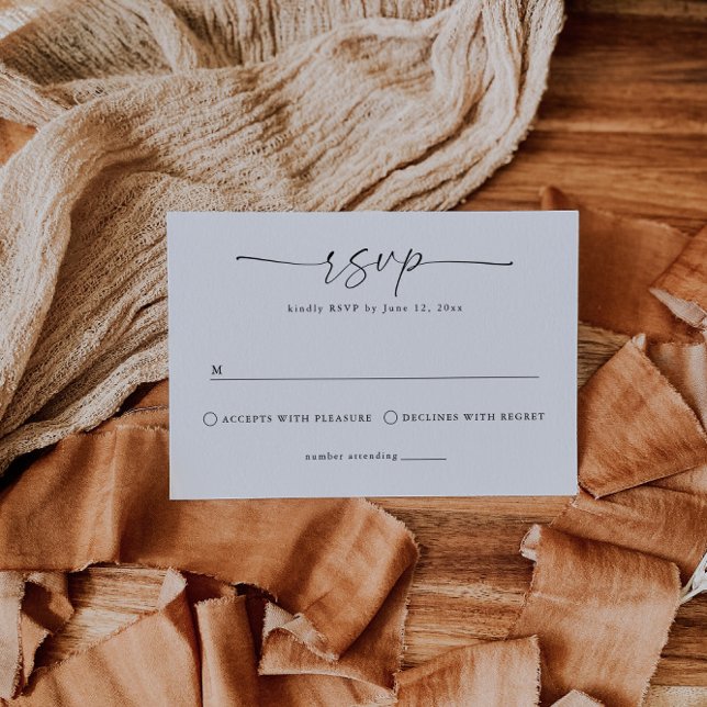 Cartão RSVP Casamento Simples, Elegante (Criador carregado)