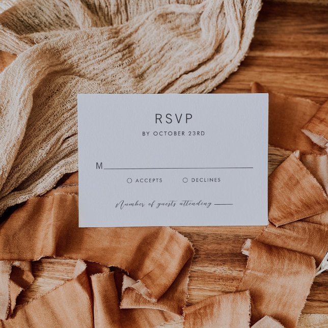 Cartão RSVP Casamento Simples Moderno (Criador carregado)