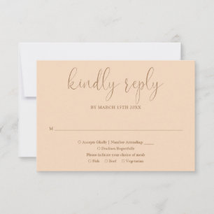 Cartão RSVP Casamento Sofisticado Moderno Elegante com Letra d