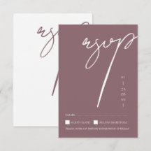Casamento Tipografia Roscas Minimalista Roxa