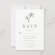 Casamento Tropical Palm Tree Sage Green Beach