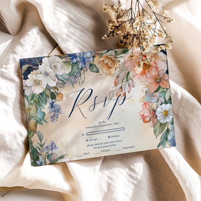 Cartão RSVP Casamento Único da Legância Real Vitoriana (Criador carregado)