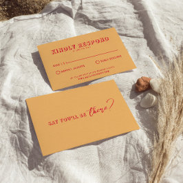 Cartão RSVP Casamento Único de Brinquedos Coloridos Modernos