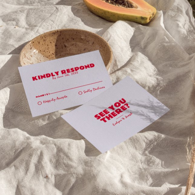 Cartão RSVP Casamento Único de Brinquedos Coloridos Modernos (Criador carregado)