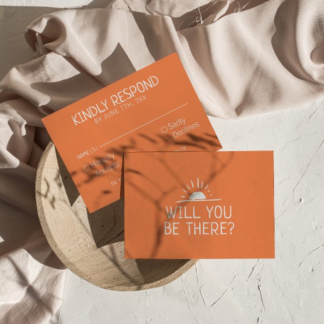 Cartão RSVP Casamento Único Do Deserto Ocidental Desenhado Pel (Criador carregado)