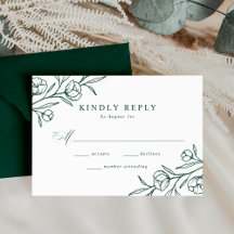 Casamento Verde com Florais Desenhadas