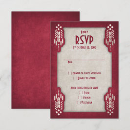 Cartão RSVP Casamento Vermelho do Geek do Jogo de Vídeo
