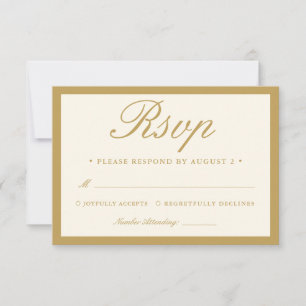 Cartão RSVP Casamento Vintage Marfim Sala de Baile Elegante