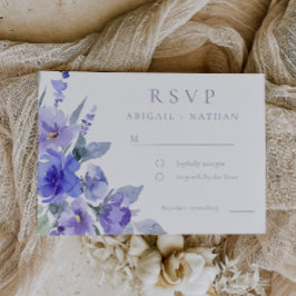 Cartão RSVP Casamento Violeta Violeta Roxo-Cor
