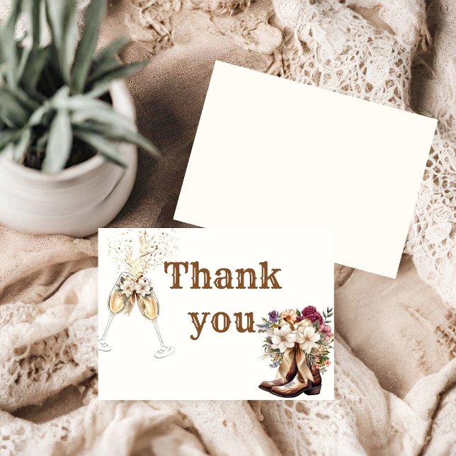 Cartão RSVP Casamento Western Cowboy Laranja Queimada Elegante (Criador carregado)