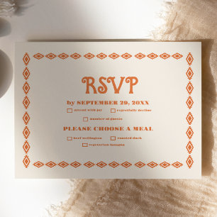 Cartão RSVP Casamento Western de Rancho Country Sudoeste