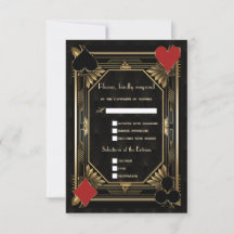 Casino Royale Dourado Arte Negra Deco 20s Casament