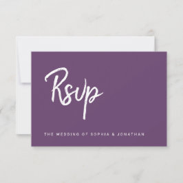 Cartão RSVP Cassis de Script Moderno | Escolha de Refeições de