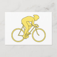 Cavaleiro de Bicicleta em Amarelo.