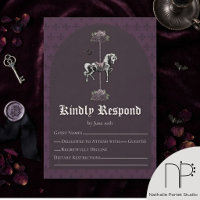 Cavalo Esqueleto de Carrossel Roxo