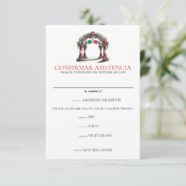 Cartão RSVP Celebração do Casamento Mexicano