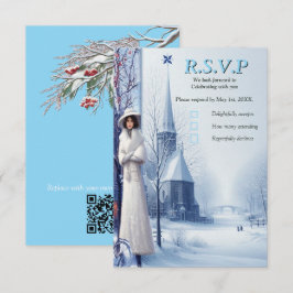 Cartão RSVP Celebrações de Inverno em Amsterdã