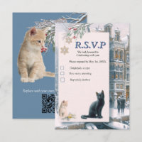 Celebrações de inverno na neve, com Kittens
