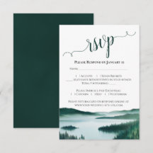 Cena de Lago de Montanha Pitoresca Casamento Rústi