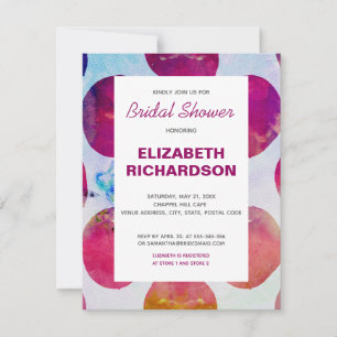 Cartão RSVP Chá de Bebê Boho abstrato em aquarela rosa