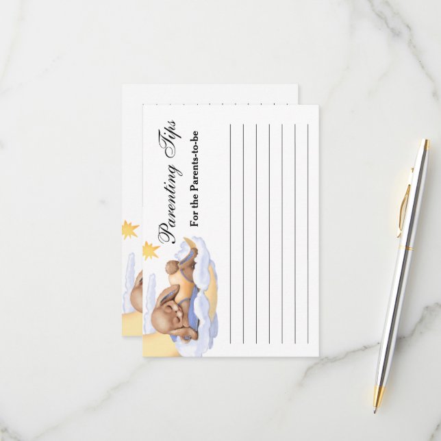 Cartão RSVP Chá de fraldas da placa de resposta. (Frente/Verso In Situ)