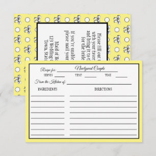 Cartão RSVP Chá de panela Pontos da placa de recebimento Arcos