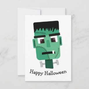 Cartão RSVP Chefe do Monstro do Frankenstein