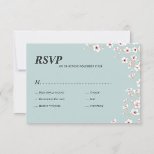 Cartão RSVP Cherry Blossom