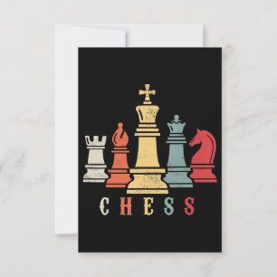 Cartão RSVP Chess Lover Presente do Xadrez Set Checkmate