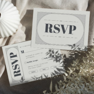 Cartão RSVP Chic Elegante Minimalista