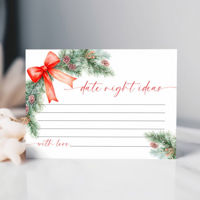 Cartão RSVP Christmas Date Night Ideas Card (Criador carregado)