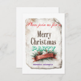 Cartão RSVP christmas invitations cards