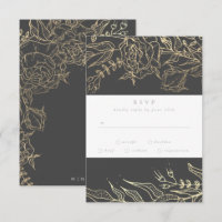 Cinza Moderna Casamento de Ferro Ore Dourado Elega