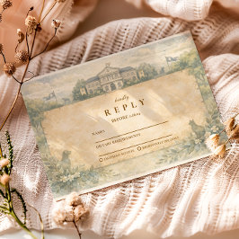 Cartão RSVP Classic Veterinary School Graduation