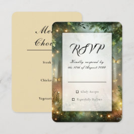Cartão RSVP Clássico Casamento com Moldura Ornamentada