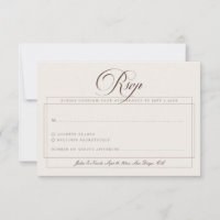 Clássico Choco Marrom Marfim Caligrafia Casamento