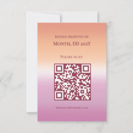 Cartão RSVP Código QR com Gradiente da Bandeira do Orgulho do