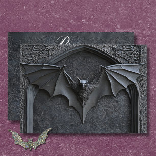 Cartão RSVP Código QR de Casamento Arco e Morcego Preto de Hal
